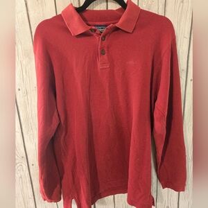 Patagonia Men’s Size/Small Maroon Organic Cotton Pique Long Sleeve Polo Shirt